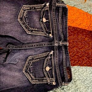 Daytrip Black Boot Cut Jeans with Decorative Stitching